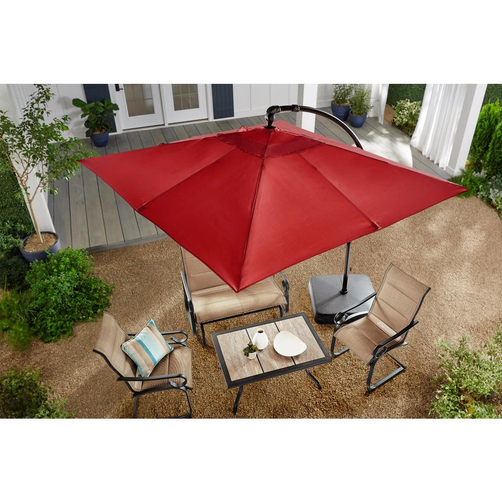 Hampton Bay 8 Ft Square Aluminum Cantilever Offset Patio Umbrella for proportions 1000 X 1000