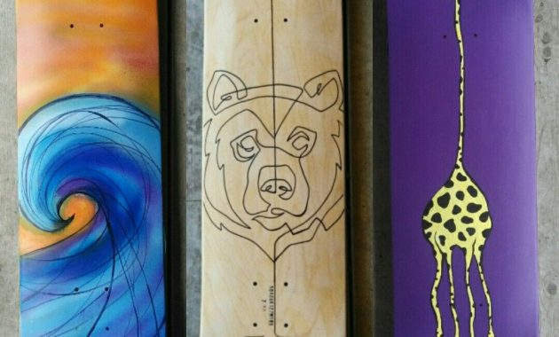 Hand Painted Skateboard Decks Custom Orders Available Email regarding size 1080 X 1080