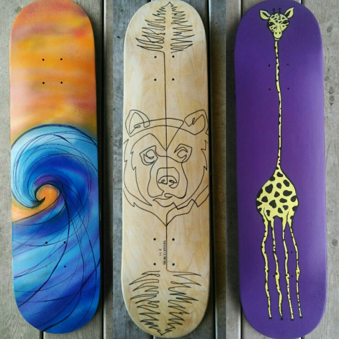 Hand Painted Skateboard Decks Custom Orders Available Email regarding size 1080 X 1080