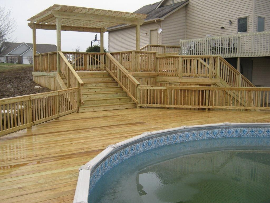 Have Archadeck Of Ft Wayne Build Your Pool Deck Landscaping Ideas pertaining to proportions 1024 X 768