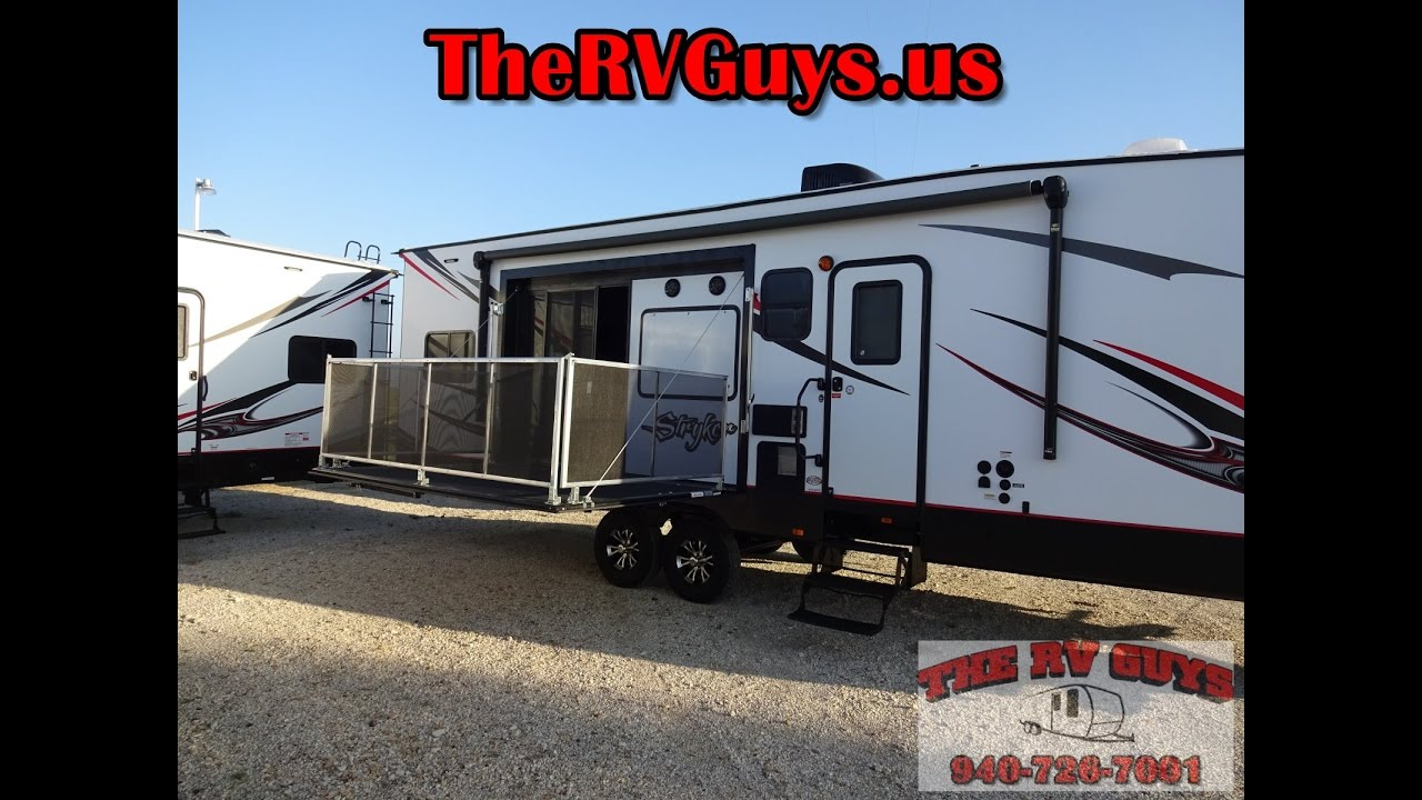 Holy Dirt Rv Man A Side Patio Deck A Must See Bp Toy Hauler 2017 intended for size 1280 X 720