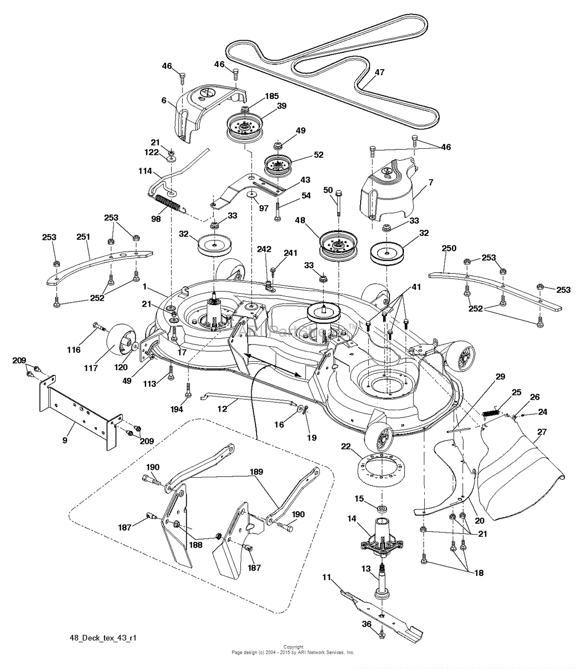 Husqvarna Yta24v48 96043021400 2015 08 Parts Diagram For Mower for proportions 1180 X 1344