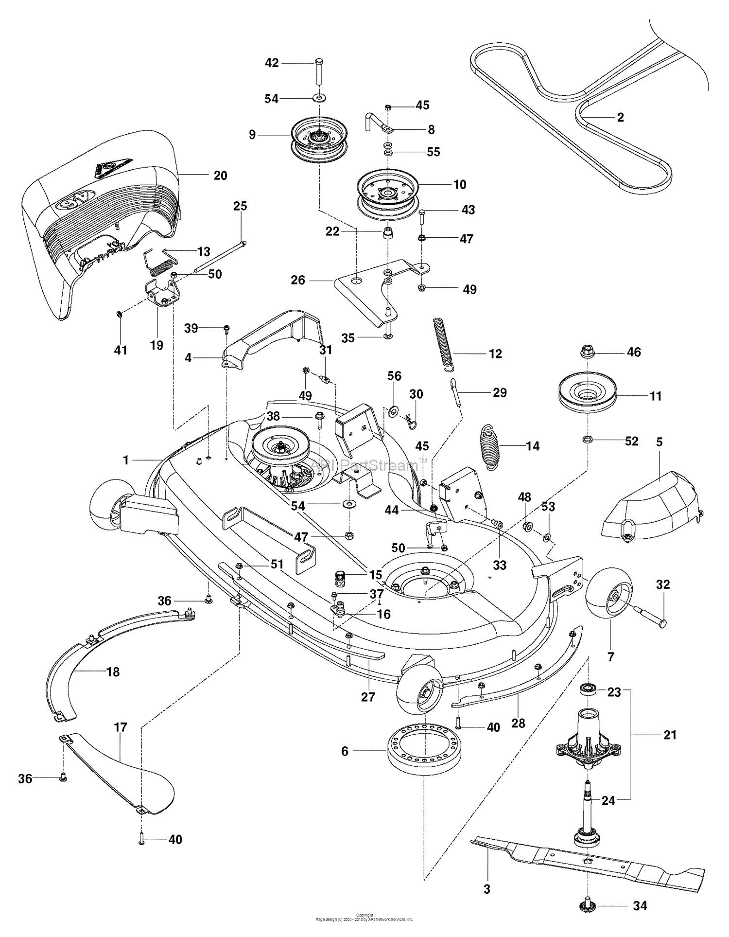 Husqvarna Z 246 967324001 2015 01 Parts Diagram For Mower Deck within measurements 1180 X 1516