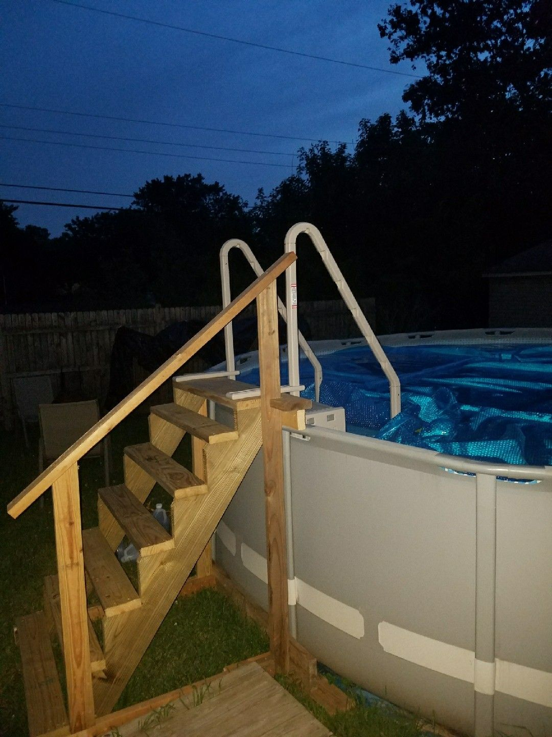 I Built Stairs For Our Pool With Confer Steps Attached For Easy throughout sizing 1080 X 1440