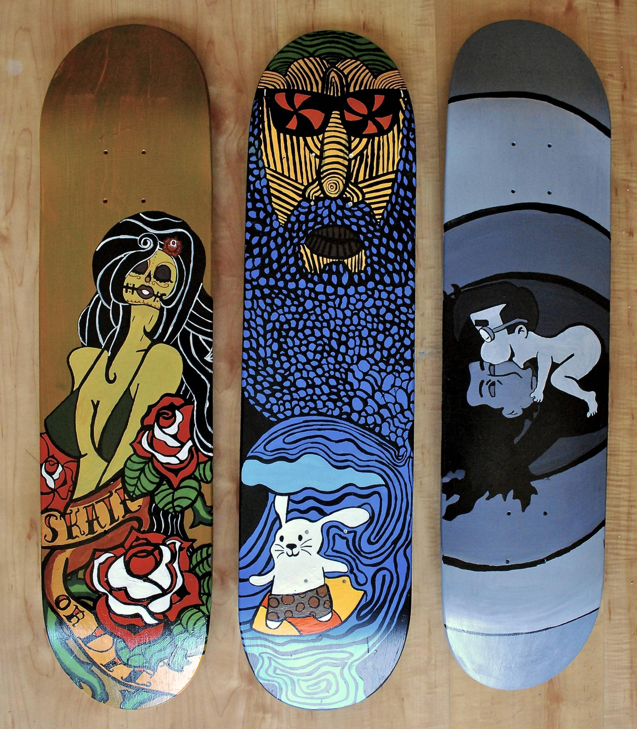 I Paint Skateboard Decks Most Recent Creations Album On Imgur throughout sizing 2041 X 2336