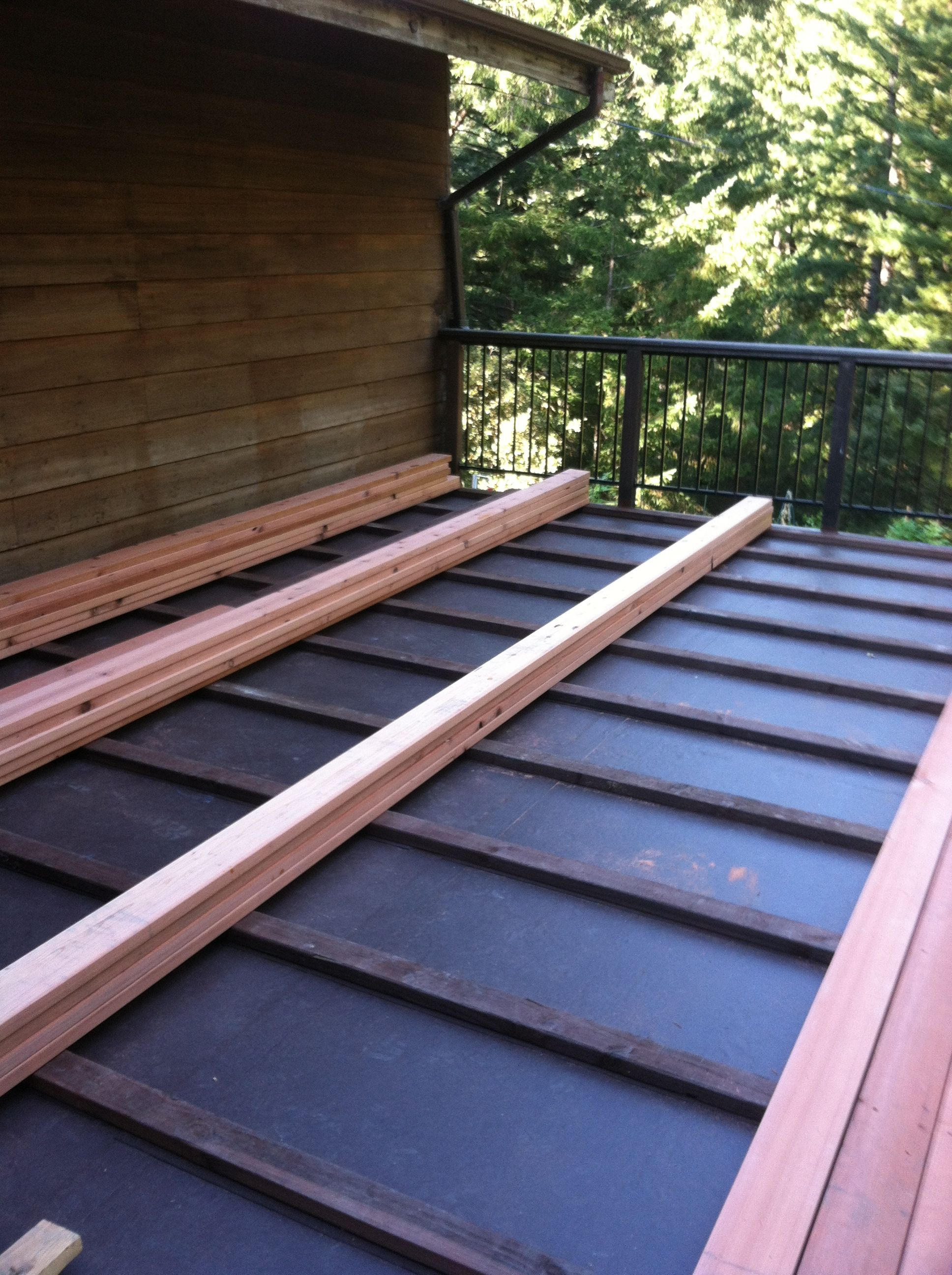 Ib Waterproof Membrane With 2x4 Pt Sleepers And 2x6 Redwood Ch with regard to measurements 1936 X 2592
