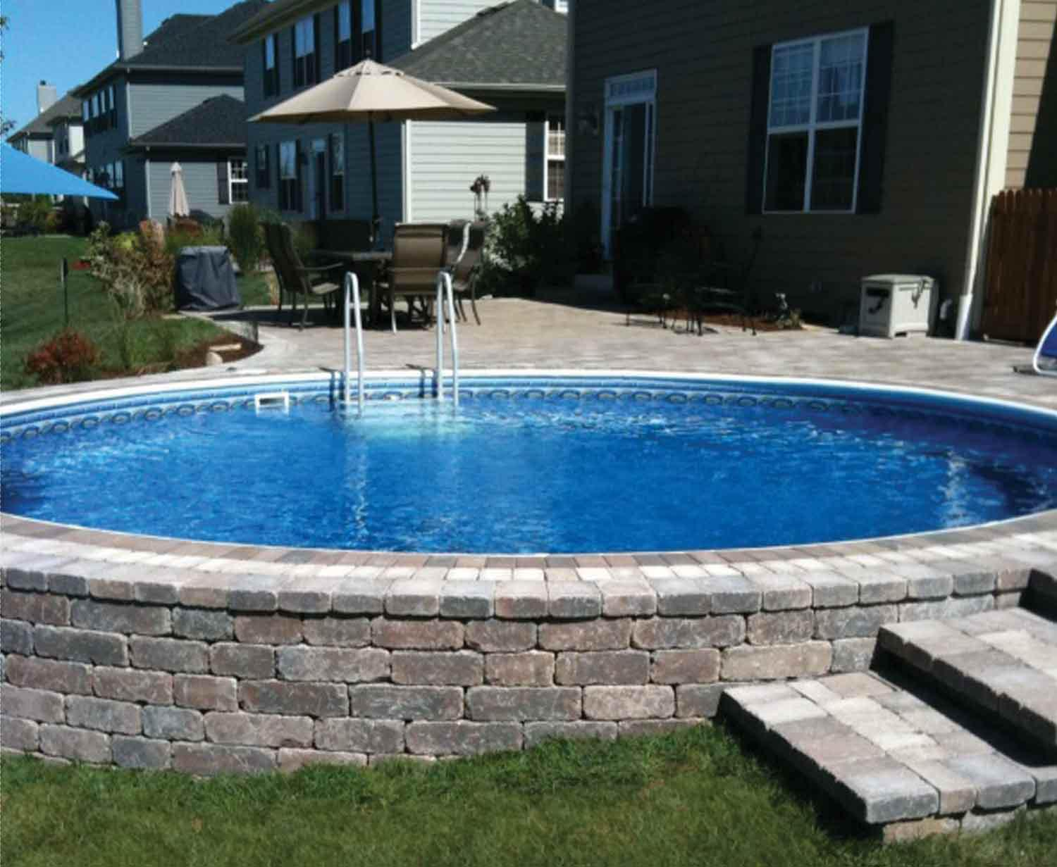 Ideas And Benefits Of A Semi Inground Pool Backyard Design Ideas intended for sizing 1500 X 1231