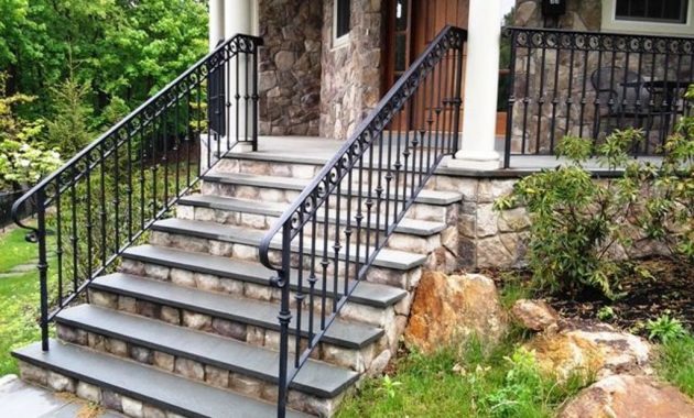 Impressive Black Wrought Iron Porch Railings For Farmhouse Design pertaining to dimensions 1024 X 768