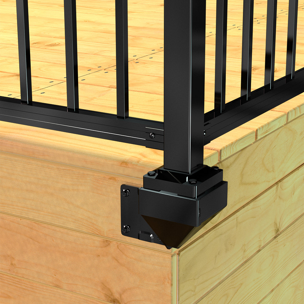 Install Connectors Brackets Railblazers Aluminum Railing throughout dimensions 1000 X 1000