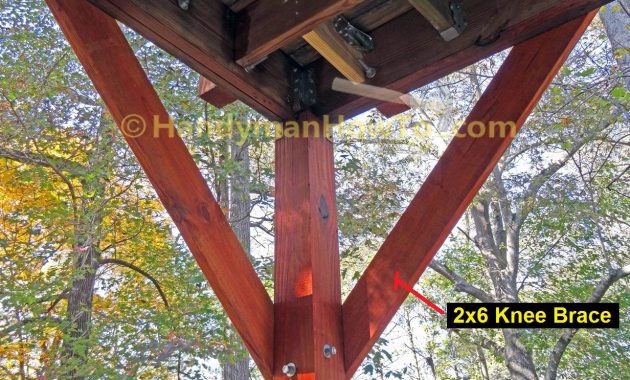 Install Deck Post Knee Bracing At 6x6 Corner Post Outdoor Living in sizing 1232 X 1050