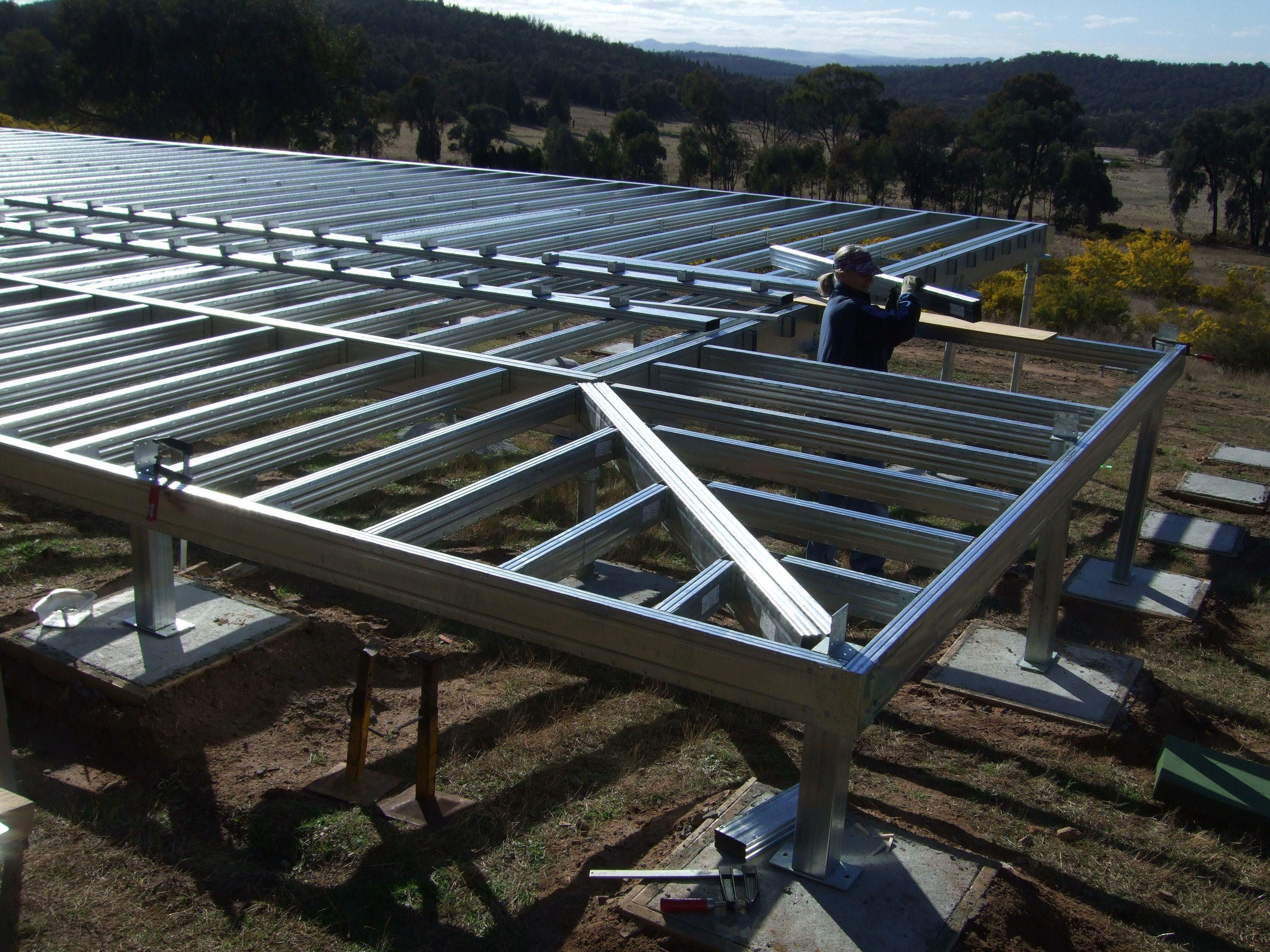 Installing The Wrap Around Deck Verandah Section Of The Steel throughout sizing 3296 X 2472
