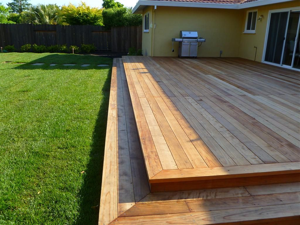 Instead Of A Concrete Slab Do This Low Deck With Railings And A regarding dimensions 1024 X 768