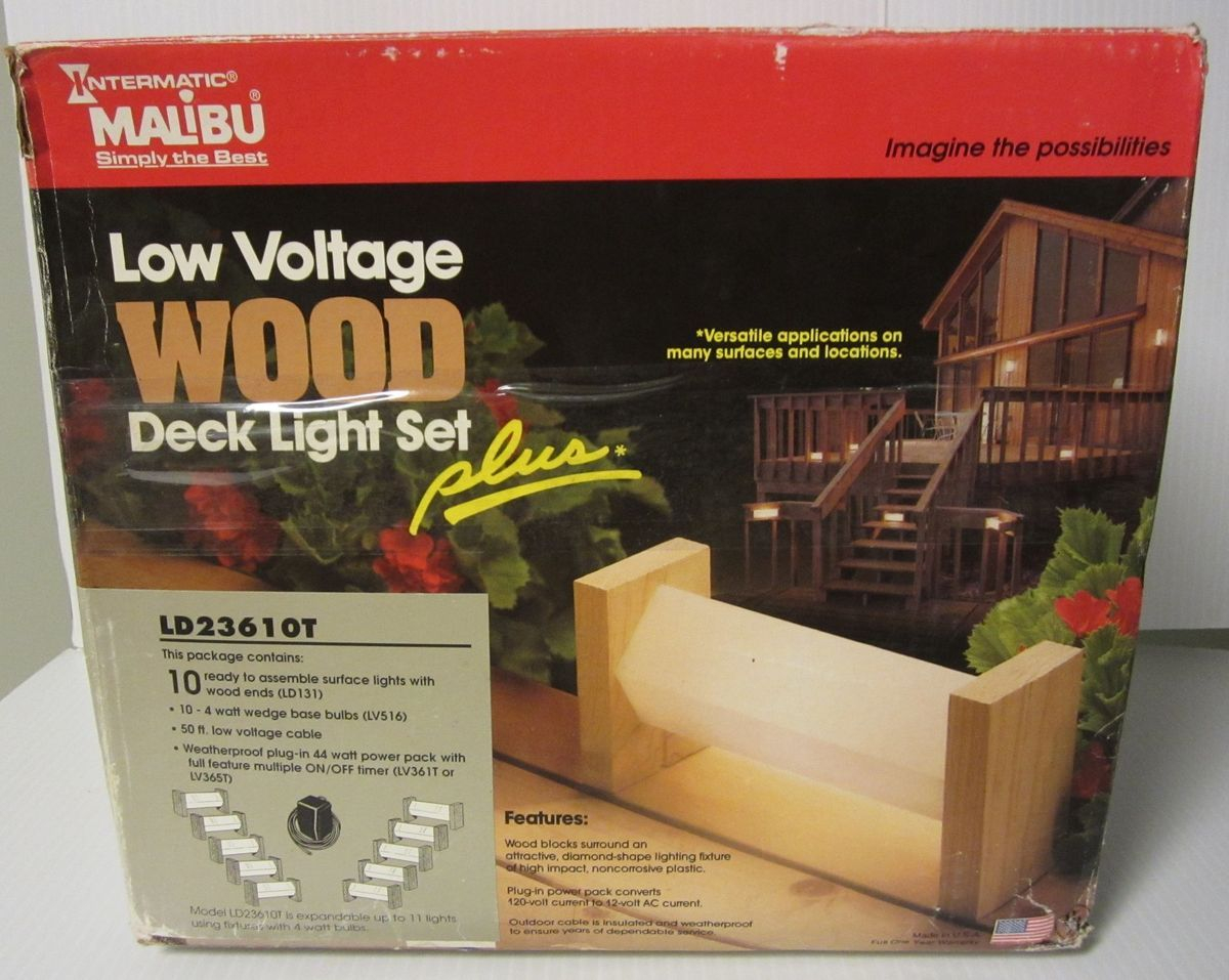 Intermatic Malibu Low Voltage Wood Deck Light Set 10 Light Kit On within measurements 1200 X 957