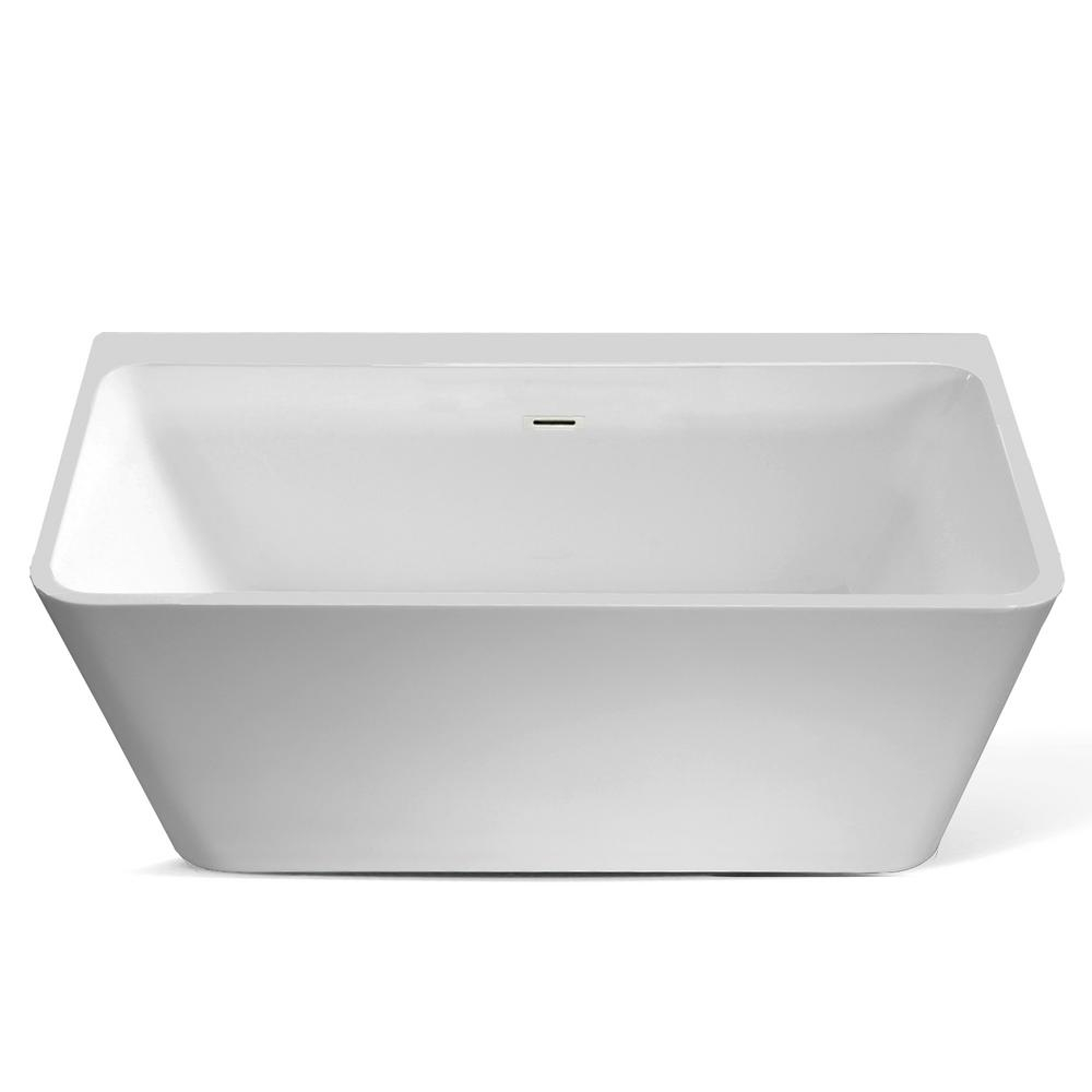 Jade Bath Vermont 67 In Seamless One Piece White Freestanding Tub with regard to size 1000 X 1000