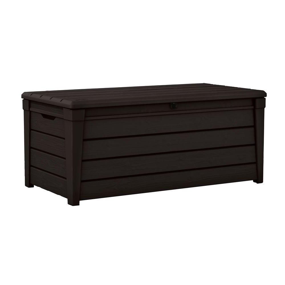 Keter Brightwood 120 Gal Resin Deck Box In Brown 206042 The Home intended for size 1000 X 1000