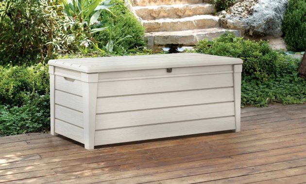 Keter Brightwood Outdoor Plastic Deck Box All Weather Resin Storage for size 2000 X 2000