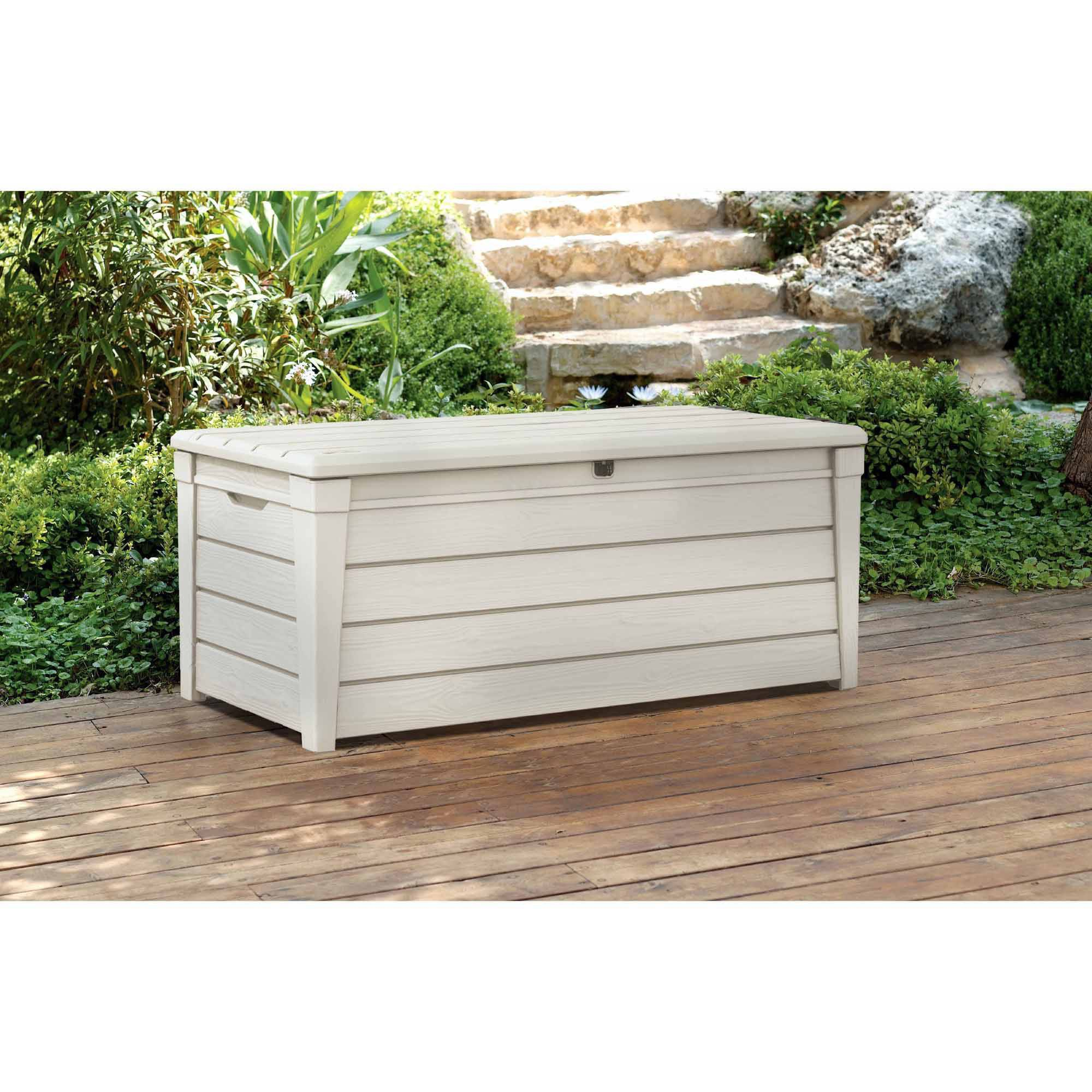 Keter Brightwood Outdoor Plastic Deck Box All Weather Resin Storage for size 2000 X 2000