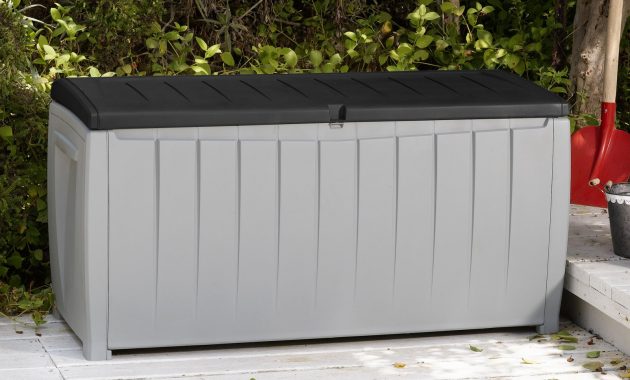 Keter Novel 90 Gal Outdoor Plastic Deck Box Brown Walmart throughout size 1600 X 1600