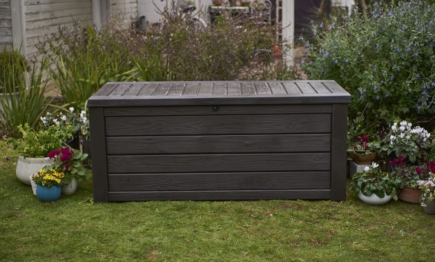 Keter Westwood 150 Gallon Resin Outdoor Deck Boxstorage Bench within proportions 1498 X 1000