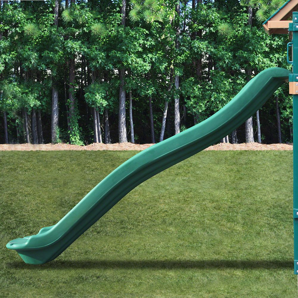 Kidwise 7 Ft Deck Height Green Rave Slide 568 Playhouse Deck in measurements 1000 X 1000