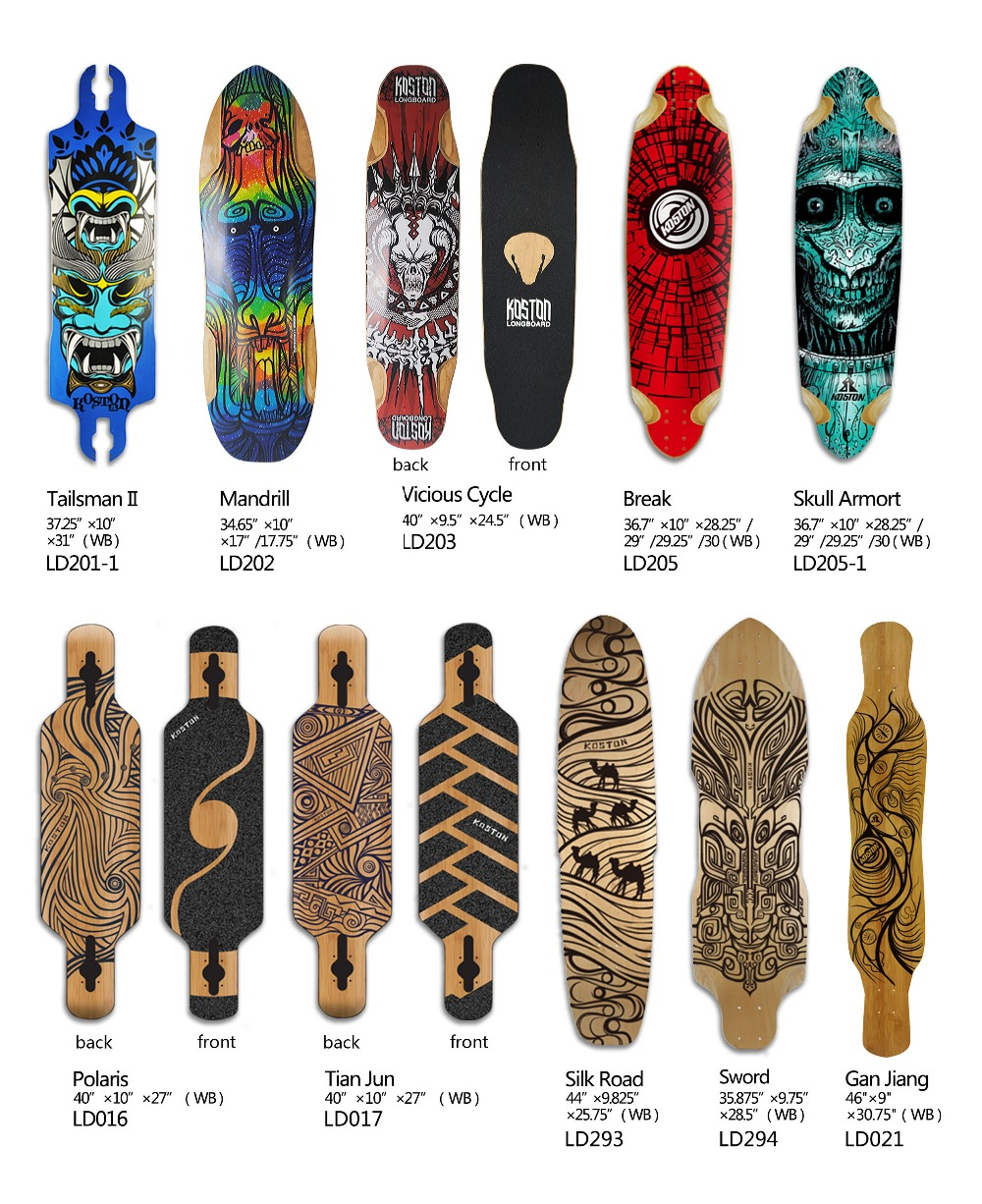 Koston Pro Longboard Decklong Skateboard Decks In Various Size And pertaining to dimensions 1000 X 1226