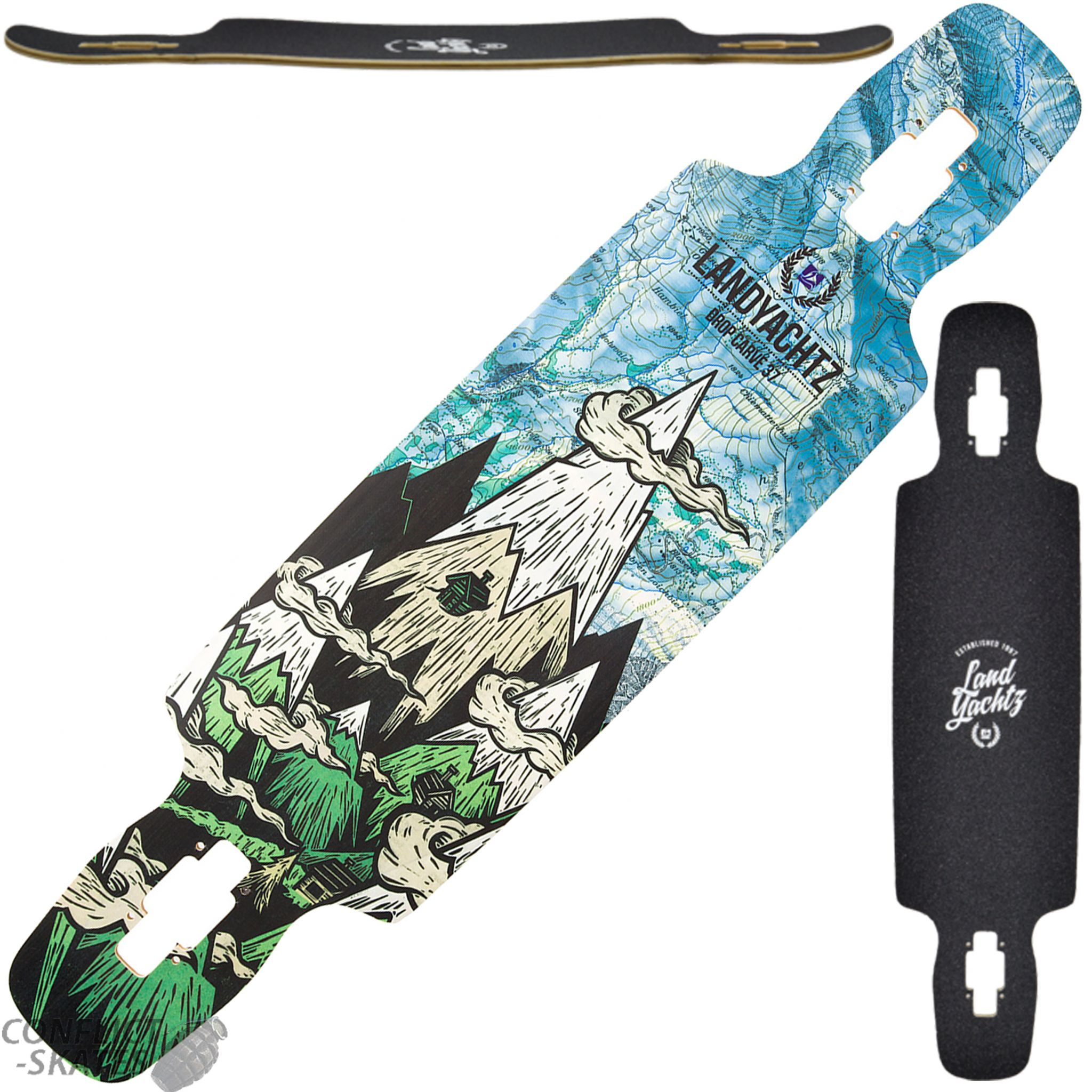 Landyachtz Drop Carve 37 Longboard Deck 369 X 9 Freeride Slide inside dimensions 2048 X 2048