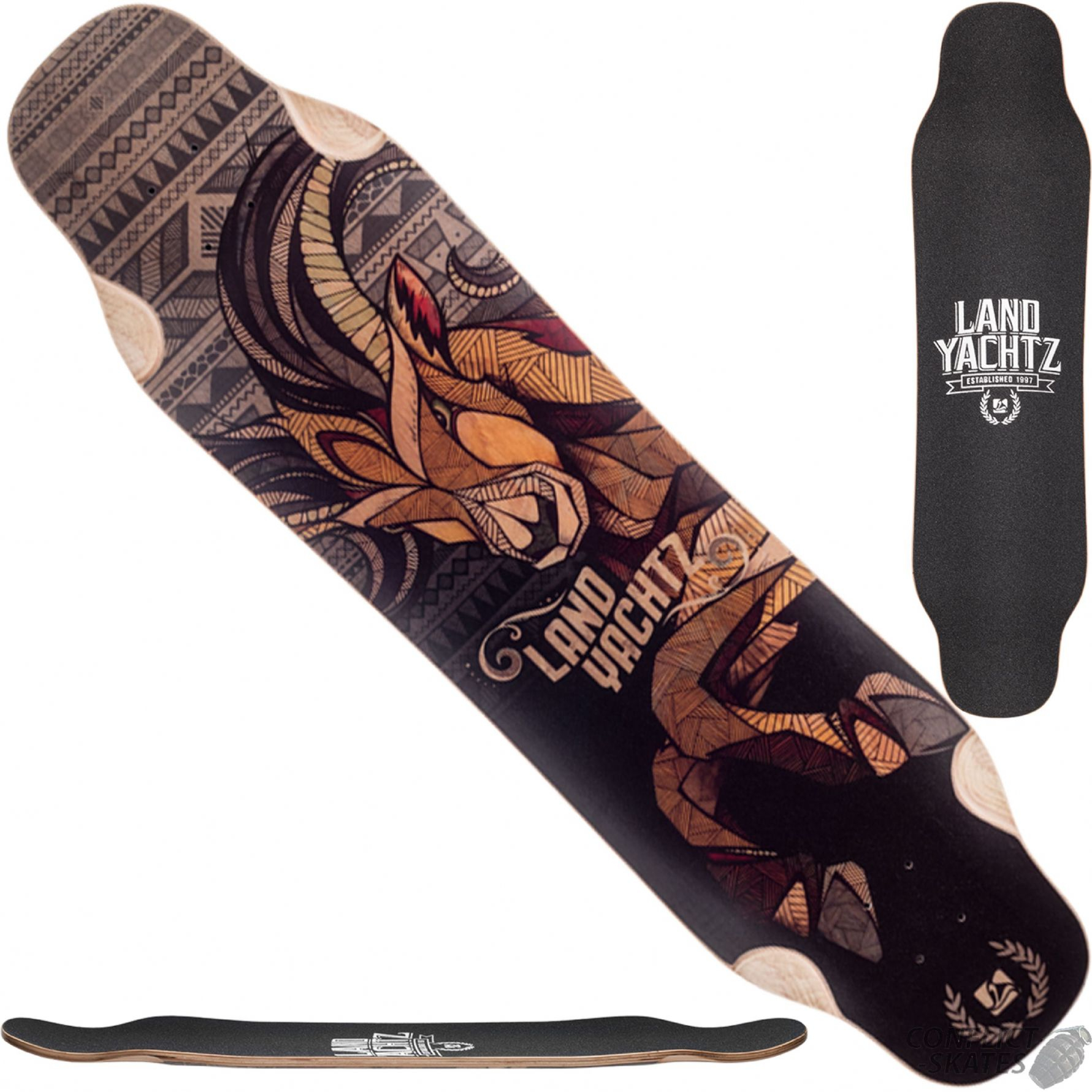 Landyachtz Tomahawk Longboard Skateboard Deck Slide Freeride 39 2012 within proportions 1781 X 1781