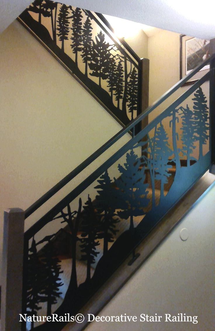 Laser Cut Stair Railing Panels In Black Powder Coated Steel Add intended for dimensions 736 X 1132