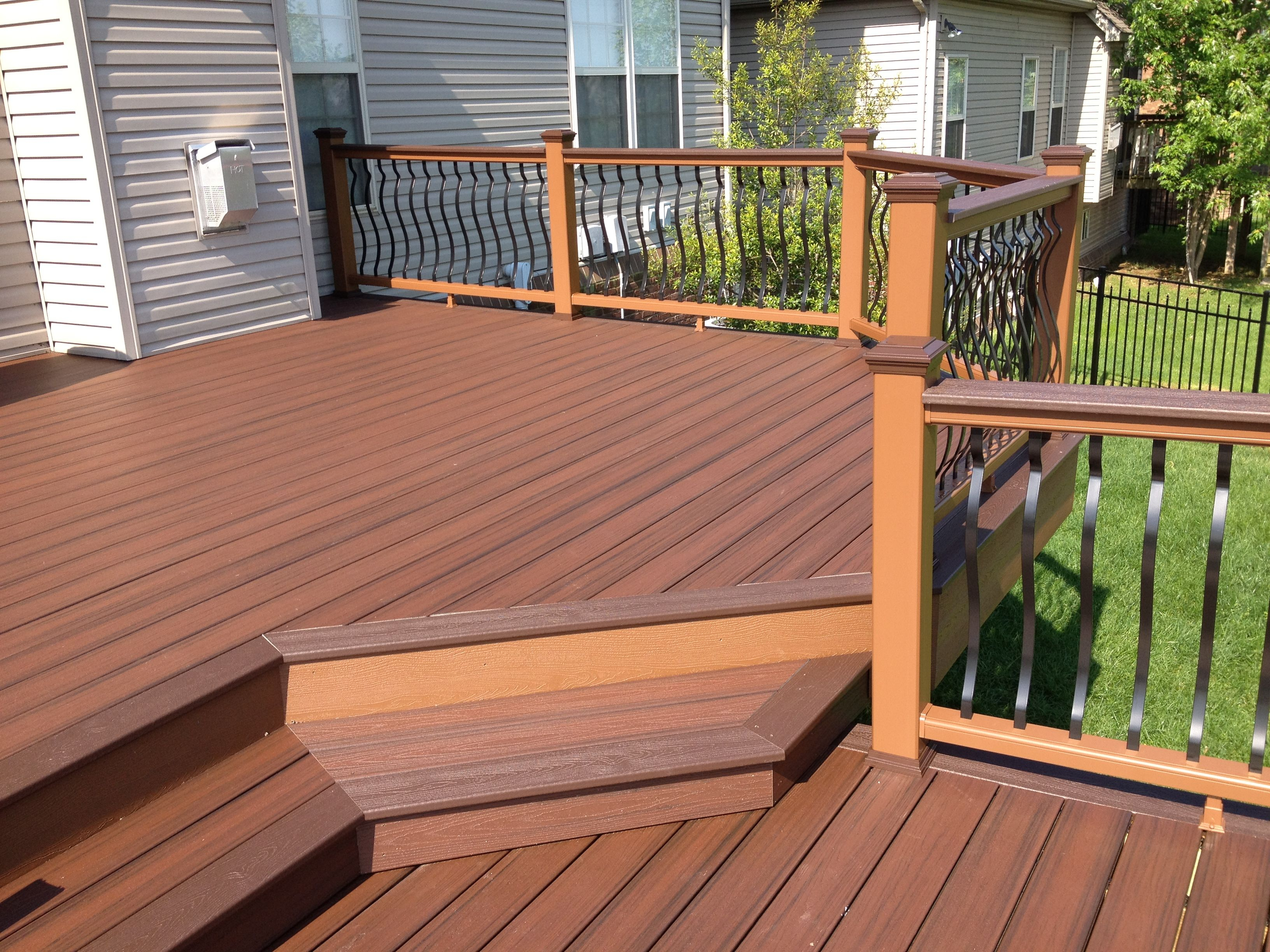 Lava Rock Tropical Finish Decking With Vintage Lantern Accents And within dimensions 3264 X 2448