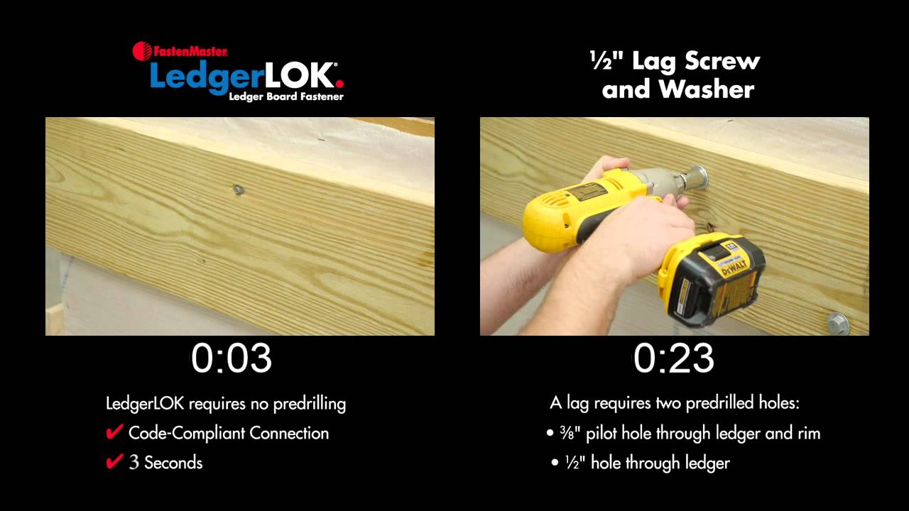 Ledgerlok Deck Ledger Structural Wood Screw Deck Ledger Board Fastener intended for measurements 1280 X 720