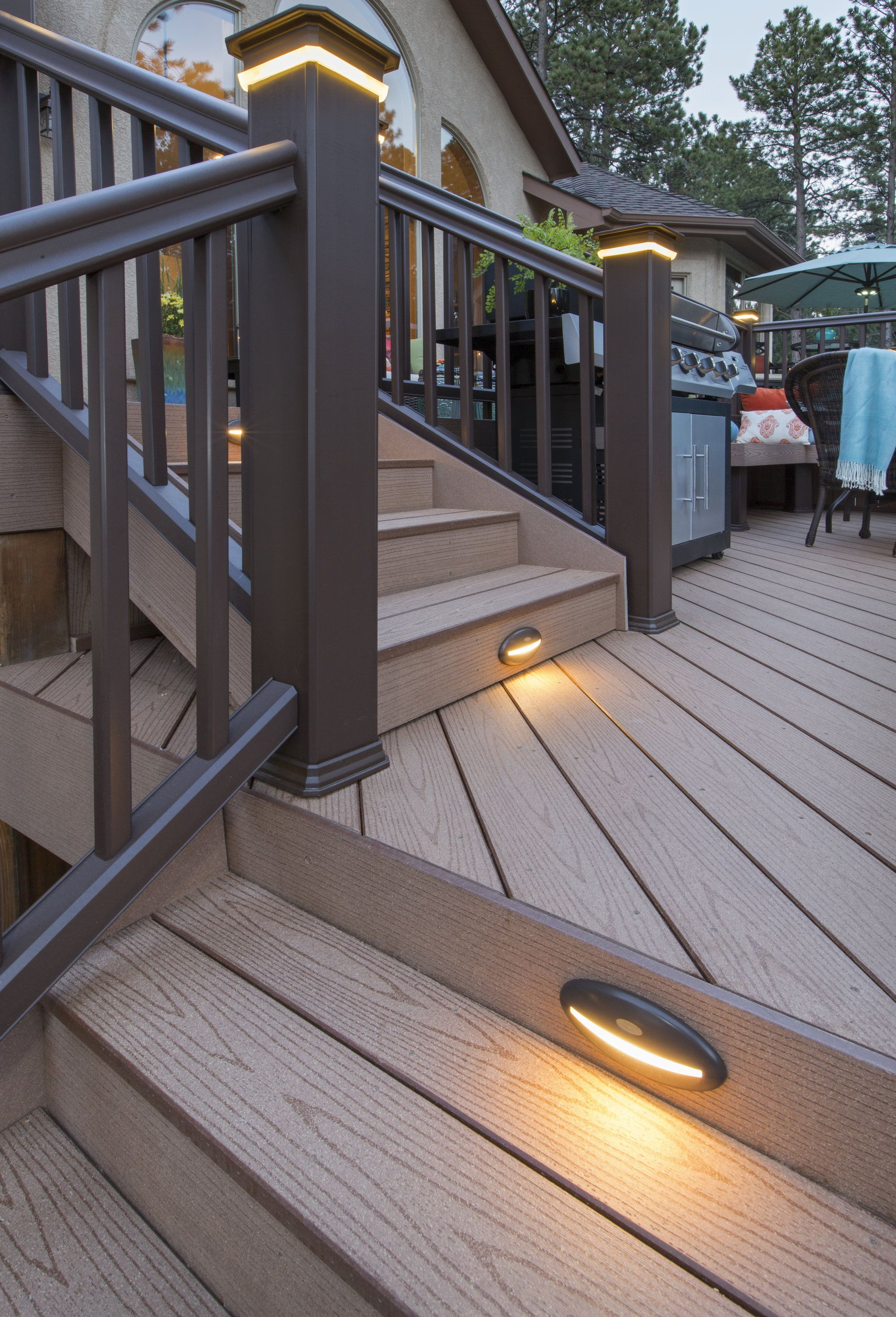 Light Your Way To Your Grill With Timbertech Post Cap Lights Or throughout measurements 1872 X 2750