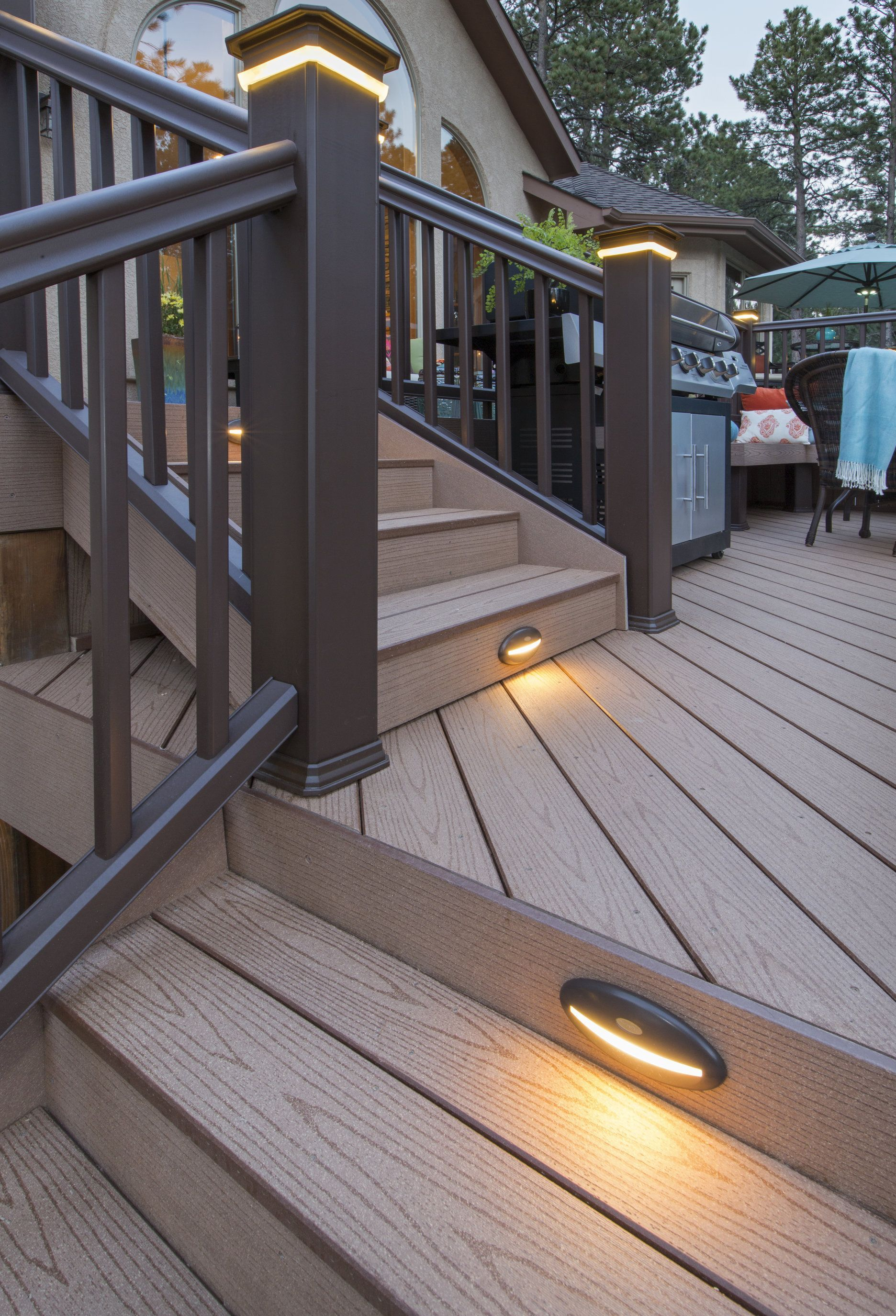 Light Your Way To Your Grill With Timbertech Post Cap Lights Or with measurements 1872 X 2750