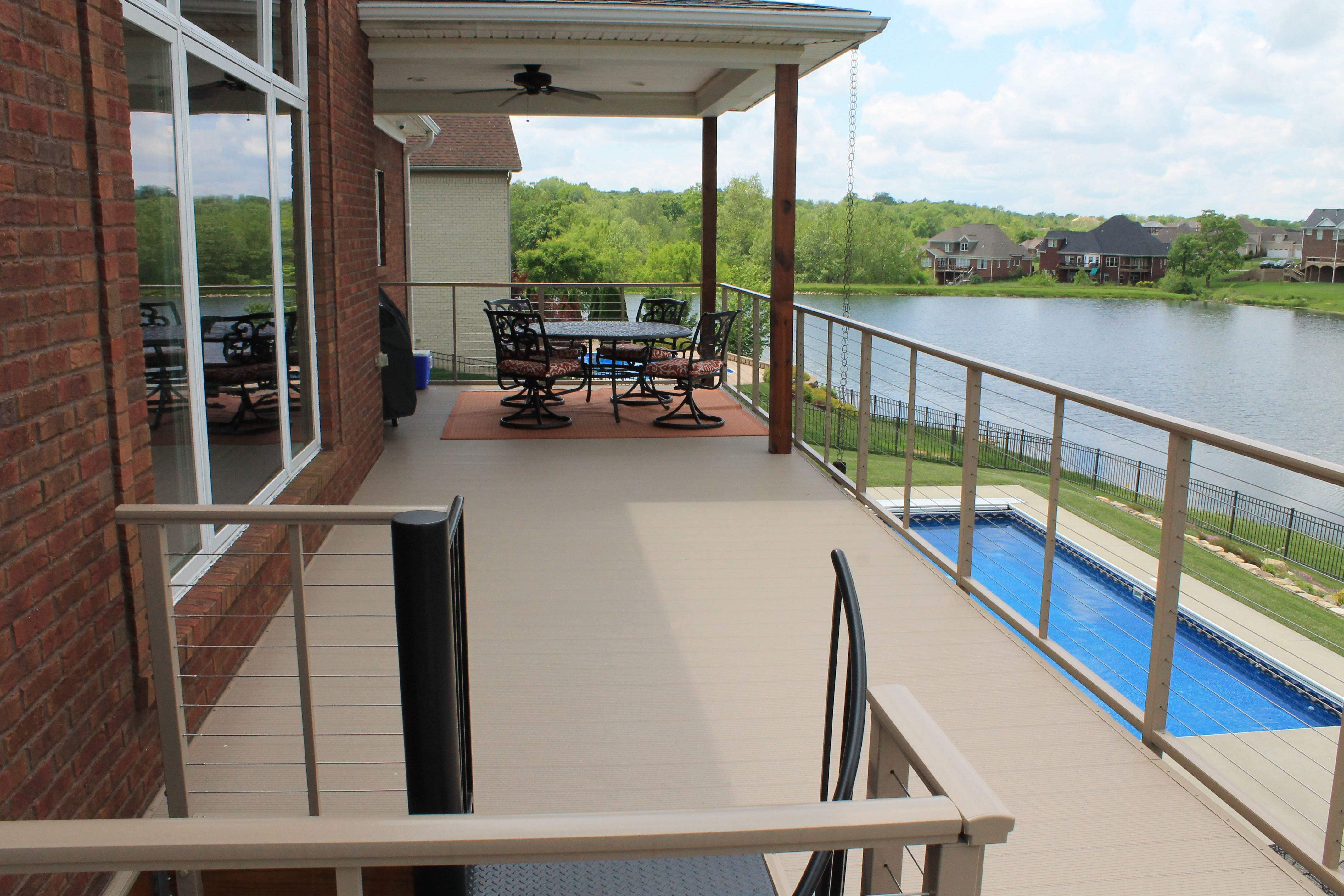 Lockdry Waterproof Aluminum Decking In The Buckskin Color with regard to dimensions 4272 X 2848