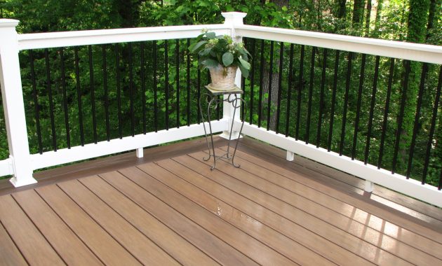 Longevity Black Aluminum Balusters With White Pvc Deck Railing And pertaining to sizing 2272 X 1704