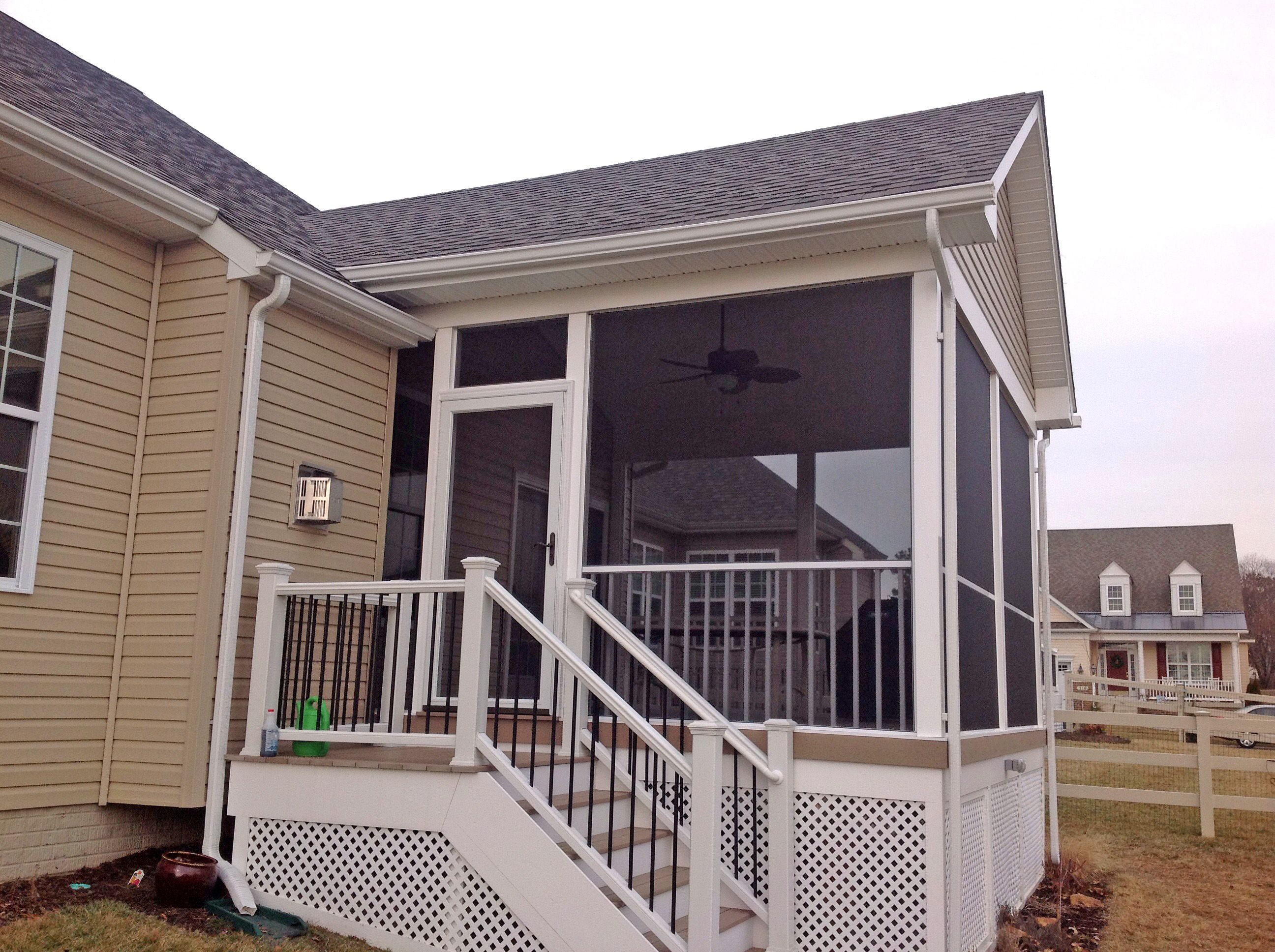 Low Maintenance Screened Porch Using Clubhouse Decking And South pertaining to measurements 2592 X 1936