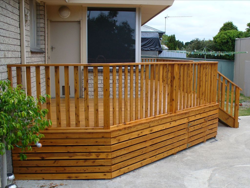 Metal Deck Skirting Ideas And Vertical Or Horizontal Deck Skirting for sizing 1024 X 771