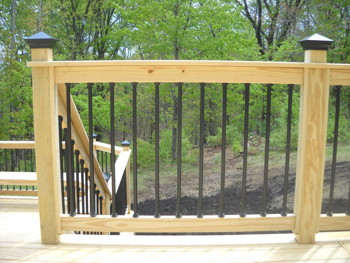 Metal Deck Spindles Over Pressure Treated Pine Deck Expressions within measurements 1200 X 900