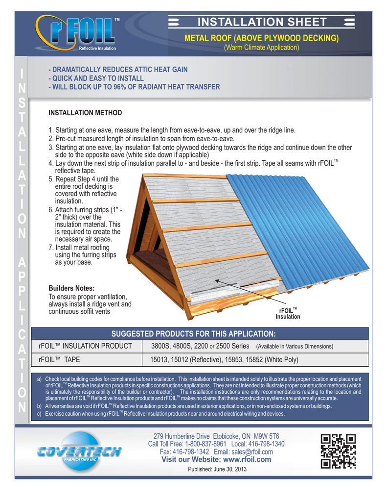 Metal Roof Above Plywood Decking Manualzz in proportions 791 X 1024