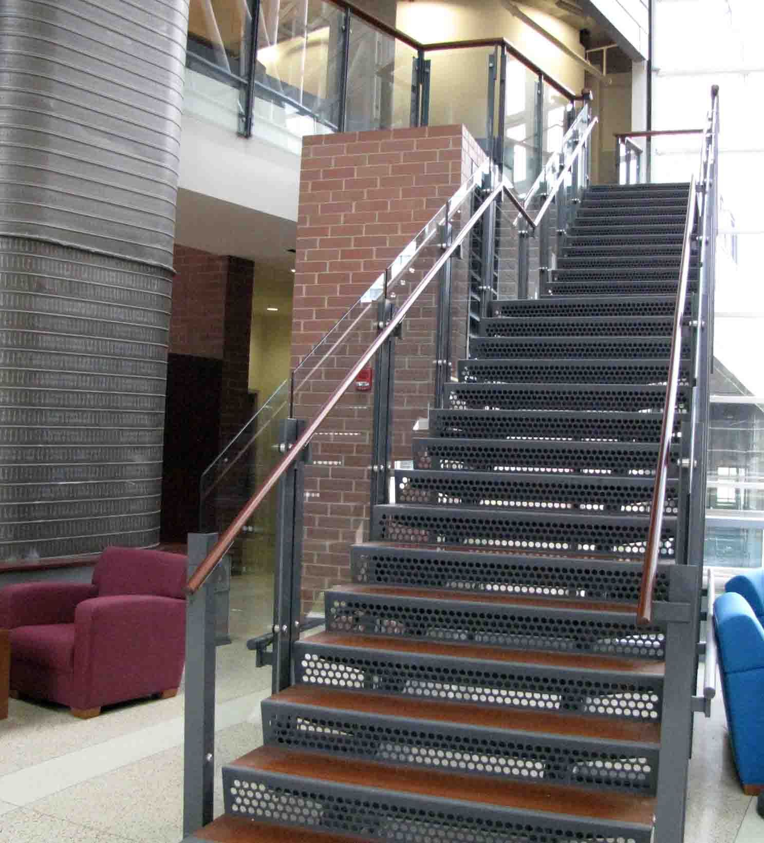 Metal Staircase Wood Tread Laser Cut Steel Risers Staircase With regarding proportions 1487 X 1642