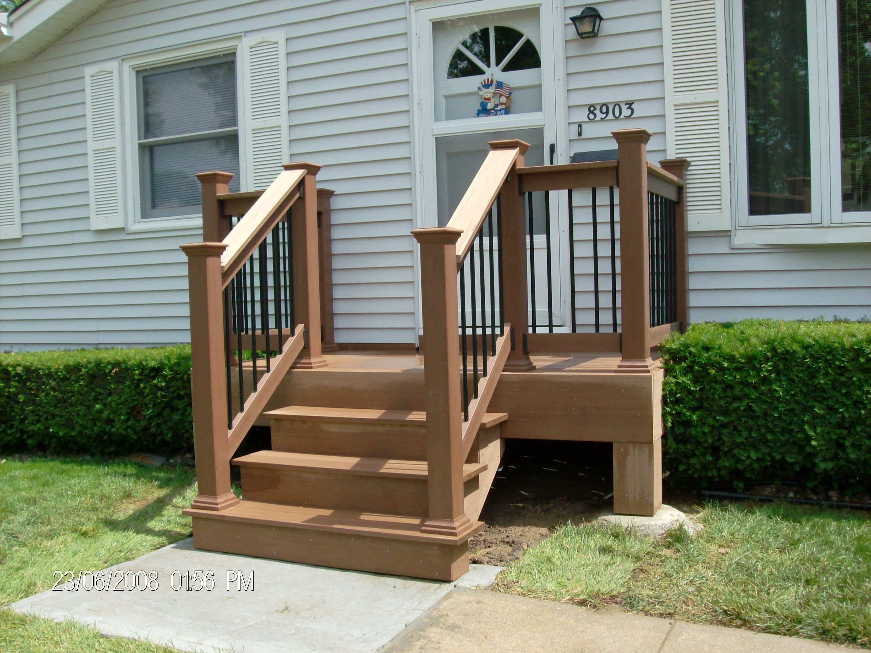 Mobile Home Steps Plans New Small Back Deck With Steps Outdoor pertaining to size 2848 X 2136