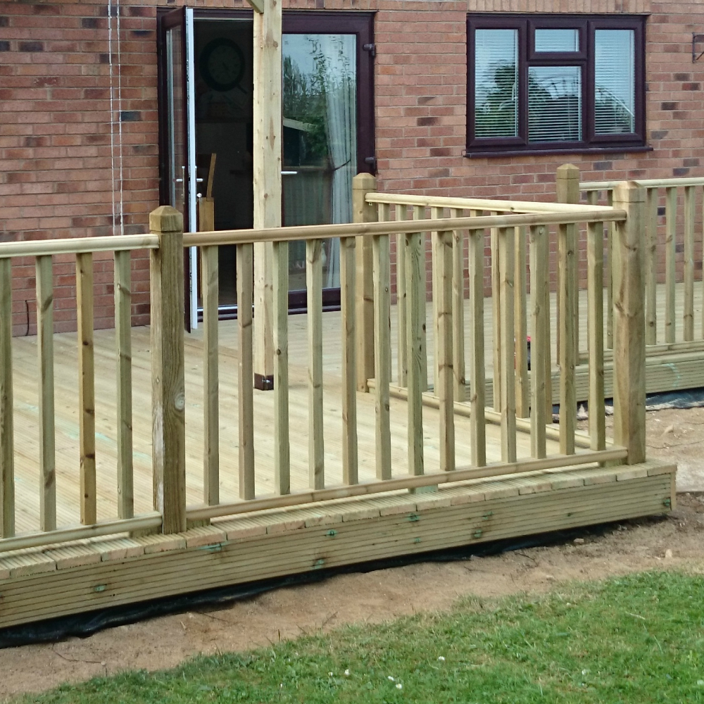 Modern Deck Balusters With Wickes Handrail Plus Fencing Together intended for proportions 1000 X 1000