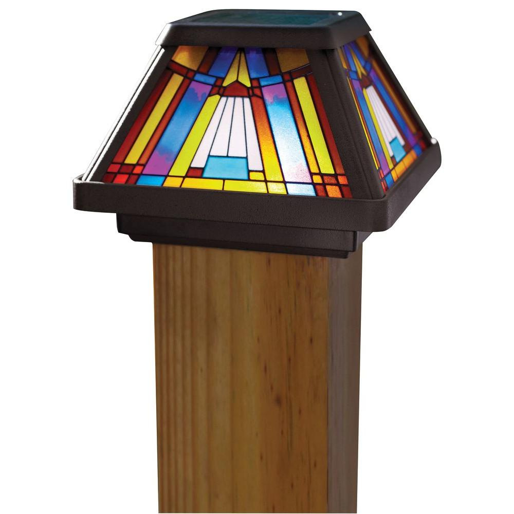 Moonrays Inglenook Solar Multi Color Outdoor Integrated Led Post Cap in dimensions 1000 X 1000