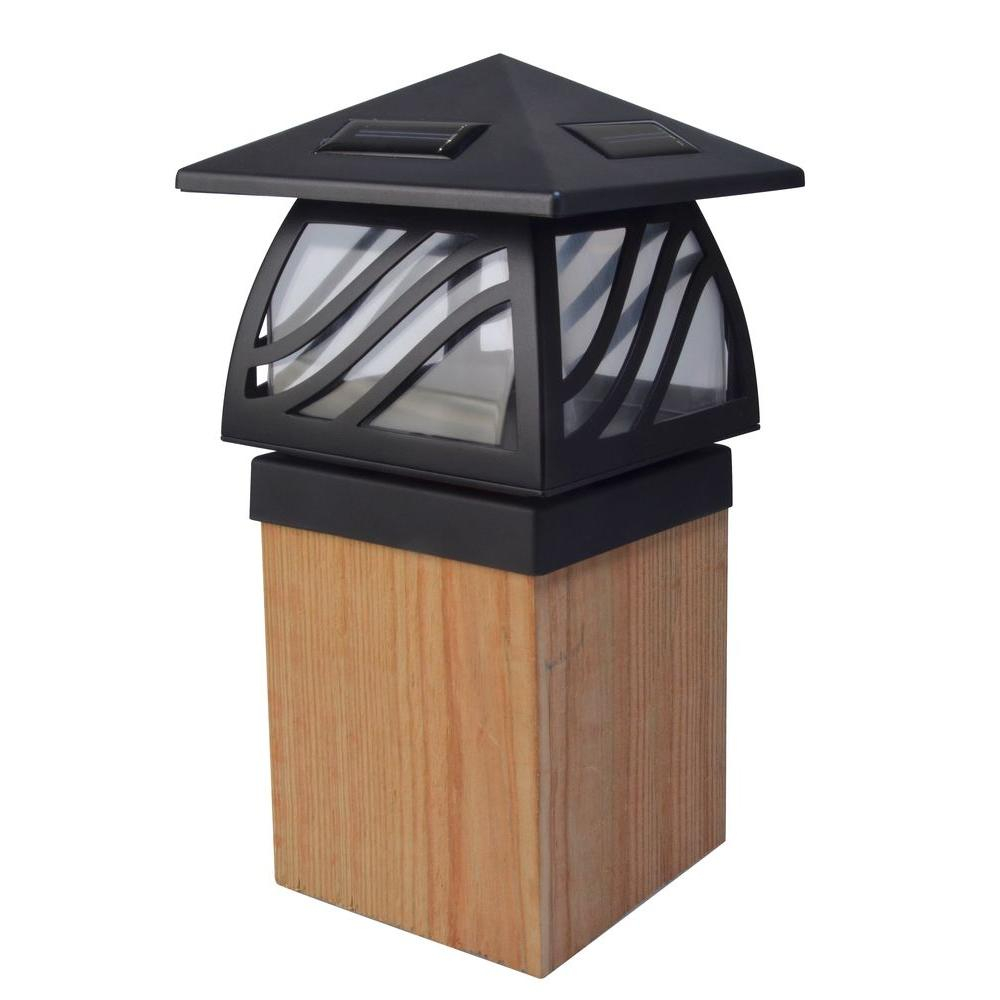 Moonrays Solar Black Outdoor Integrated Led Post Cap Deck Light for proportions 1000 X 1000