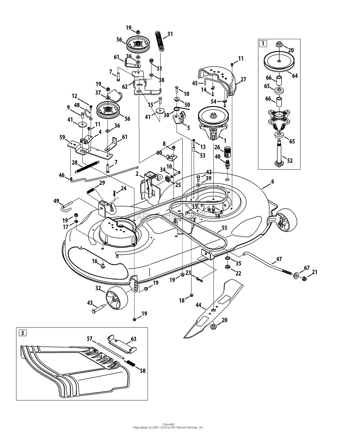 Mtd 13al78st099 247288852 2012 Parts Diagram For Mower Deck 46 Inch in sizing 1180 X 1527