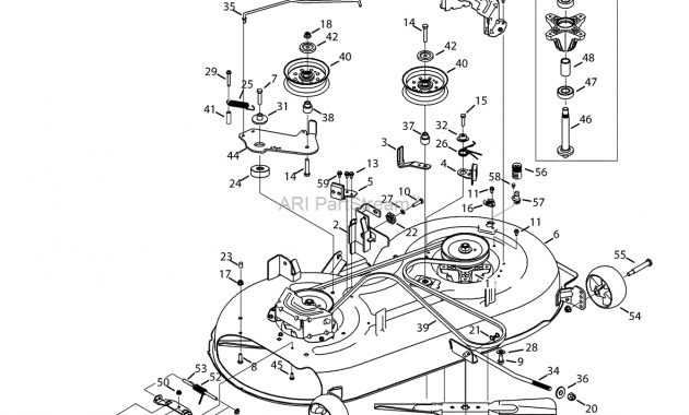 Mtd 13am775s000 2015 Parts Diagram For Mower Deck 42 Inch in proportions 1180 X 1527