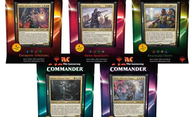 Mtg Commander 2016 Decks Set Of 5 Magic Products Commander pertaining to measurements 1073 X 900