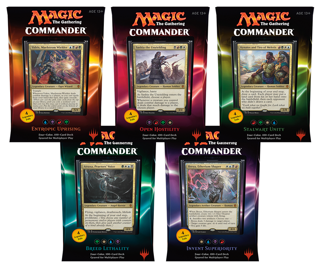 Mtg Commander 2016 Decks Set Of 5 Magic Products Commander throughout sizing 1073 X 900