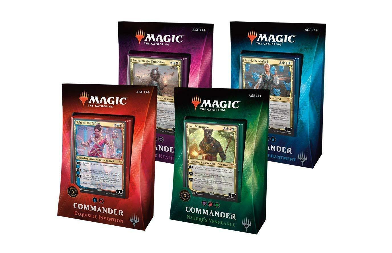 Mtg Magic The Gathering 2018 Commander Set All 4 Decks regarding sizing 1376 X 888