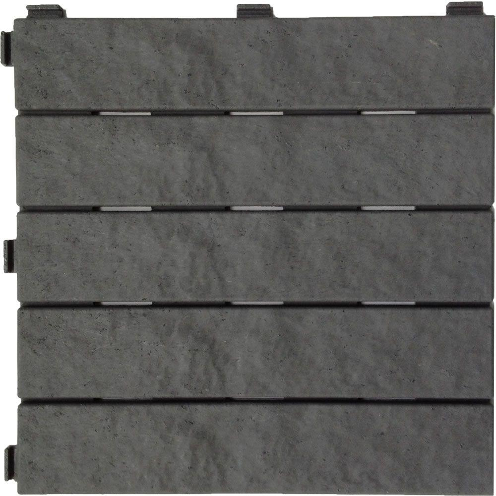 Multy Home 12 In X 12 In Rubber Slate Deck Tile 6 Pack Mt5100012 for size 1000 X 1000