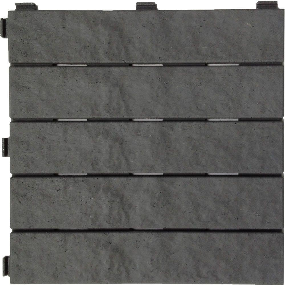 Multy Home 12 In X 12 In Rubber Slate Deck Tile 6 Pack Mt5100012 regarding dimensions 1000 X 1000